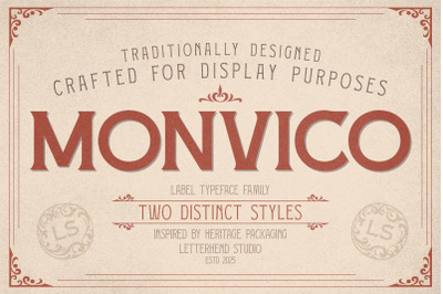 Monvico Label Typeface Family
