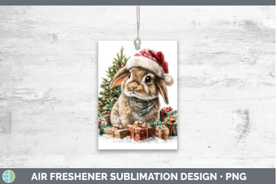 Snowshoe Hare Air Freshener Woodland Christmas Santa Sublima