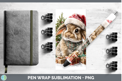 Snowshoe Hare Pen Wrap Woodland Christmas Santa Sublimation