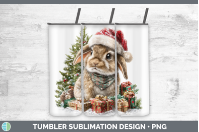 Snowshoe Hare Tumbler Woodland Christmas Santa Sublimation 2