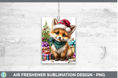 Fox Air Freshener Woodland Christmas Santa Sublimation Car S