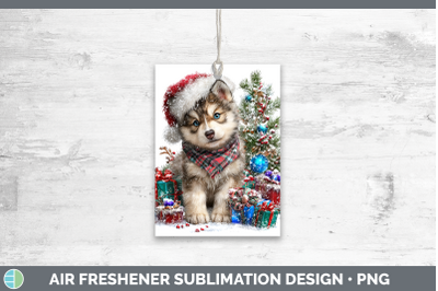 Wolf Air Freshener Woodland Christmas Santa Sublimation Car