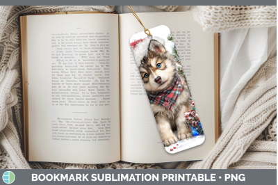 Wolf Bookmark Woodland Christmas Santa Sublimation Printable