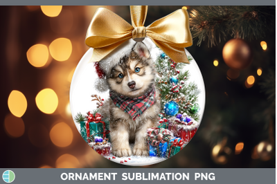 Wolf Ornament Woodland Christmas Santa Sublimation Bauble De