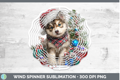 Wolf Wind Spinner Woodland Christmas Santa Sublimation Spinn