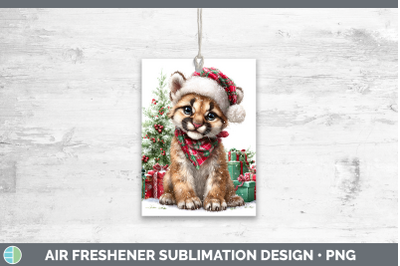 Cougar Air Freshener Woodland Christmas Santa Sublimation Ca