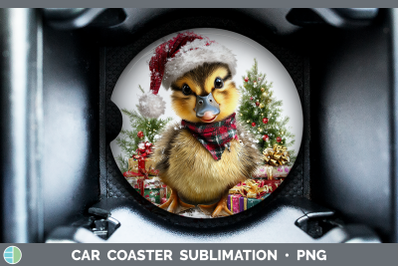 Duck Car Coaster Woodland Christmas Santa Sublimation Drink