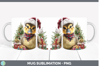 Duck Mug Wrap Woodland Christmas Santa Sublimation Coffee Cu