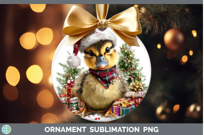 Duck Ornament Woodland Christmas Santa Sublimation Bauble De