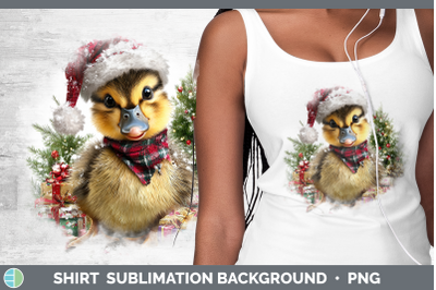 Duck Shirt Woodland Christmas Santa Sublimation Background D
