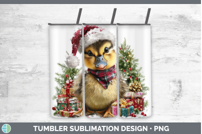 Duck Tumbler Woodland Christmas Santa Sublimation 20 oz Skin
