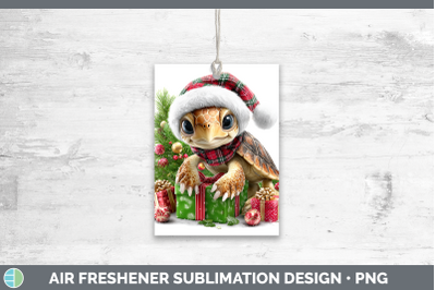 Sea Turtle Air Freshener Christmas Santa Hat Sublimation Car