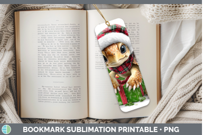 Sea Turtle Bookmark Christmas Santa Hat Sublimation Printabl