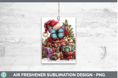 Butterfly Air Freshener Christmas Santa Hat Sublimation Car