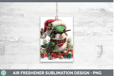 Hummingbird Air Freshener Christmas Santa Hat Sublimation Ca