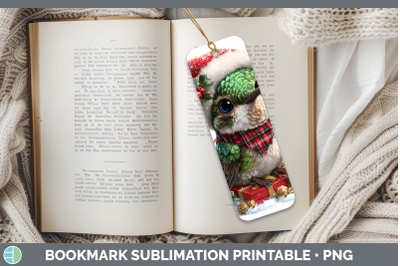 Hummingbird Bookmark Christmas Santa Hat Sublimation Printab