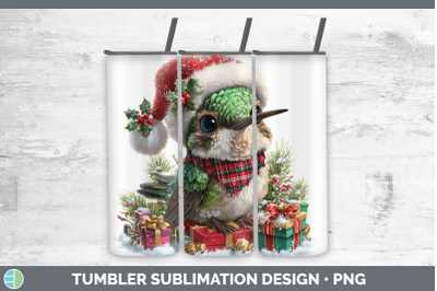 Hummingbird Tumbler Christmas Santa Hat Sublimation 20 oz Sk