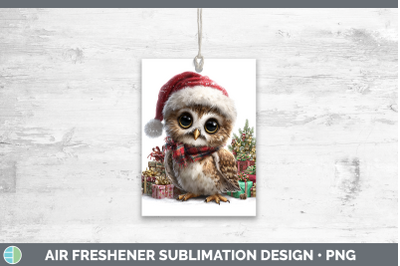 Owl Air Freshener Christmas Santa Hat Sublimation Car Scent