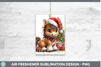 Horse Air Freshener Christmas Santa Hat Sublimation Car Scen