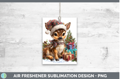Deer Air Freshener Christmas Santa Hat Sublimation Car Scent