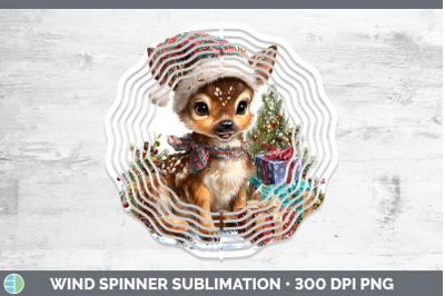 Deer Wind Spinner Christmas Santa Hat Sublimation Spinner De
