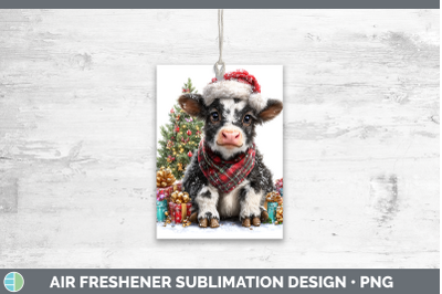 Cow Air Freshener Christmas Santa Hat Sublimation Car Scent