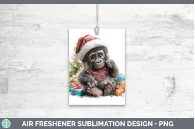 Gorilla Air Freshener Christmas Santa Hat Sublimation Car Sc
