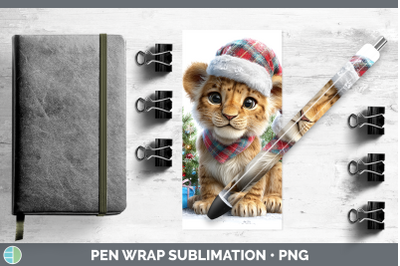 Lion Pen Wrap Christmas Santa Hat Sublimation Pen Designs