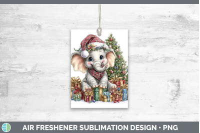 Elephant Air Freshener Christmas Santa Hat Sublimation Car S