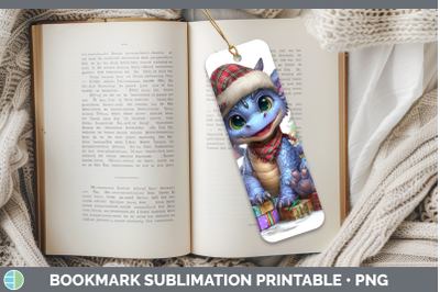 Dragon Bookmark Christmas Santa Hat Sublimation Printable De