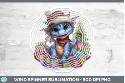 Dragon Wind Spinner Christmas Santa Hat Sublimation Spinner