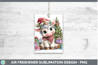 Unicorn Air Freshener Christmas Santa Hat Sublimation Car Sc