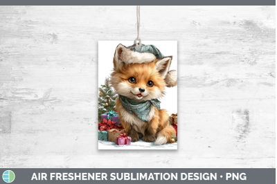 Fox Air Freshener Christmas Santa Hat Sublimation Car Scent