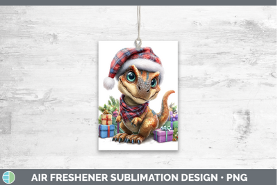 Dinosaur Air Freshener Christmas Santa Hat Sublimation Car S