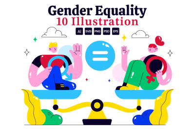 10 Gender Equality Illustration