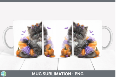 Angora Cat Mug Wrap Cats Halloween Sublimation Coffee Cup De