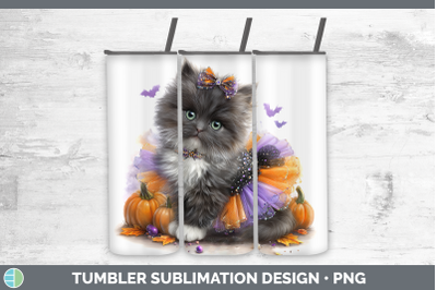 Angora Cat Tumbler Cats Halloween Sublimation 20 oz Skinny T