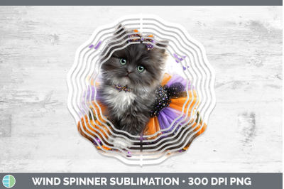 Angora Cat Wind Spinner Cats Halloween Sublimation Spinner D