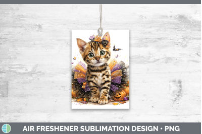 Bengal Cat Air Freshener Cats Halloween Sublimation Car Scen