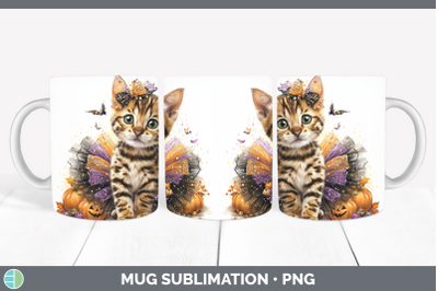 Bengal Cat Mug Wrap Cats Halloween Sublimation Coffee Cup De