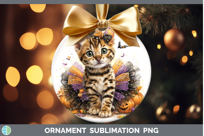 Bengal Cat Ornament Cats Halloween Sublimation Bauble Design