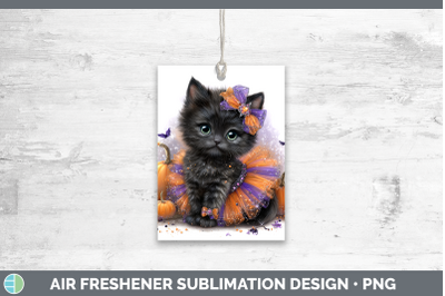 Black Cat Air Freshener Cats Halloween Sublimation Car Scent