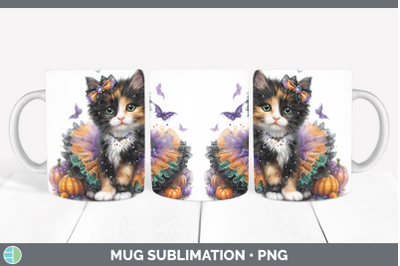 Calico Cat Mug Wrap Cats Halloween Sublimation Coffee Cup De