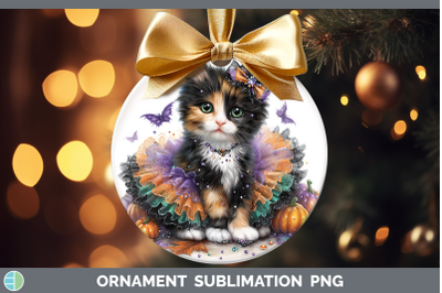 Calico Cat Ornament Cats Halloween Sublimation Bauble Design