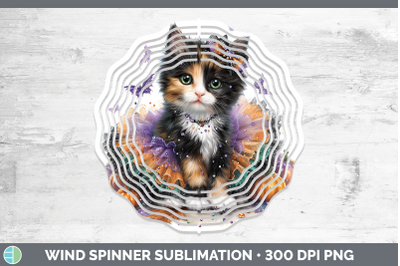Calico Cat Wind Spinner Cats Halloween Sublimation Spinner D