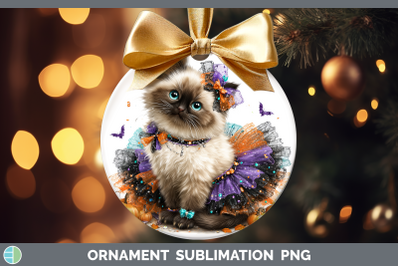 Himalayan Cat Ornament Cats Halloween Sublimation Bauble Des