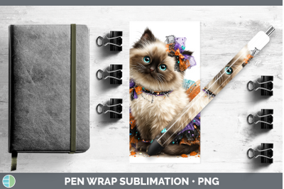 Himalayan Cat Pen Wrap Cats Halloween Sublimation Pen Design