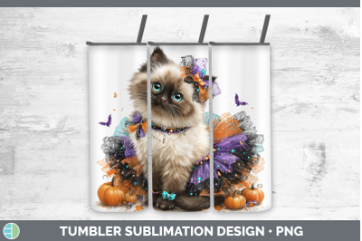 Himalayan Cat Tumbler Cats Halloween Sublimation 20 oz Skinn