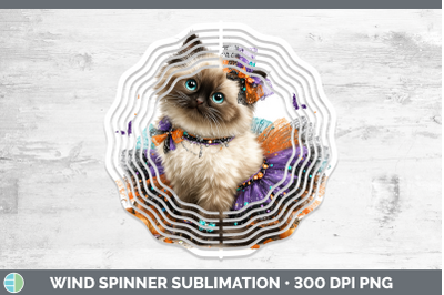 Himalayan Cat Wind Spinner Cats Halloween Sublimation Spinne