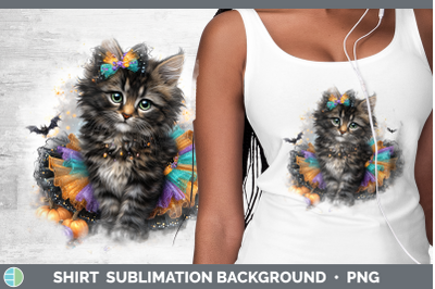 Maine Coon Cat Shirt Cats Halloween Sublimation Background D